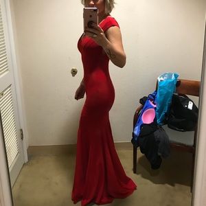 Beautiful mermaid red dress